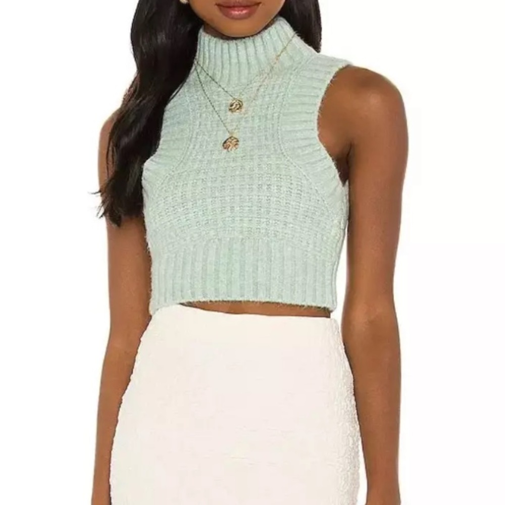 NWT For Love & Lemons Dominique Crop Sweater